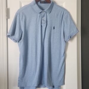 Polo Ralph Lauren Light Blue Short Sleeve Polo Shirt Mens Size Large